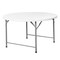 Regency Trestle 6 ft Round Folding Table, Fold-in-Half with Handle, Heavy-Duty Steel Frame, 72 in, White TBM72RNDWH - alternate 1