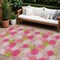 Homeroots 9' X 12' Pink Green And Ivory Polka Dot Washable Indoor Outdoor Area Rug 594278 - alternate 1