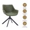 Leisuremod Markley Swivel Leather Dining Arm Chair with Iron Legs, 2PK ESCBL-26-G2 - alternate 2