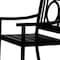 Homeroots 24" Black Steel Geo Back Outdoor Arm Chair 606527 - alternate 2