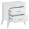 Homeroots 25" White Wood Two Drawer Nightstand 286121 - alternate 2