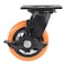 Vestil Polyurethane Swivel With Brake Caster 5 In. Diameter x 2 In. Width 639 lb Orange/Silver CST-E6-5X2PUP-SWB - alternate 2