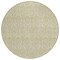Homeroots 8' Round Light Green Round Damask Washable Non Skid Indoor Outdoor Area Rug 563858 - alternate 2