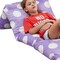 Homeroots 26" Purple and White Microfiber Polka Dots Pouf Cover 546278 - alternate 2