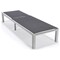 Leisuremod Marlin Patio Chaise Lounge Chair with White Aluminum Frame, Black MLW-77BL - alternate 3