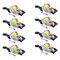 Mytee Products 8 Pk 2inx9.2ft Bolt on Yellow Retractable Ratchet Straps for Cargo - Coated S Hook Auto Retract, 8PK RS210R-BOx8 - alternate 3
