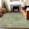 Homeroots 9' X 12' Artichoke Green And Beige Abstract Washable Indoor Outdoor Area Rug 615492 - alternate 2