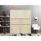 Sartodoors Sliding Closet Double Bi-fold Doors, Planum 0014 Natural Veneer and Aluminum Strips, Sturdy Tracks PLANUM0014DBF-SHP-96 x 80 (4* 24x80) - alternate 2