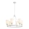 Jonathan Y Denis 27.5" 6-Light Modern Minimalist Iron/Glass LED Chandelier, White JYL5800A - alternate 1