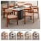 Leisuremod Velo Series Modern Dining Chair in Dark Natural Wood with Taupe Seat, 2PK VCA-51DTP-2 - alternate 4
