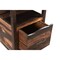 Homeroots 68" Dark Brown Solid Wood Writing Desk and Bookshelf Set With Four Drawers 634355 - alternate 4
