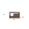 Homeroots Modern Walnut Nightstand with Drawer Box and Shelf 473023 - alternate 2