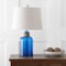 Jonathan Y Azure 23.5" Glass Bottle LED Table Lamp, Cobalt/Natural JYL1004A - alternate 3