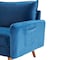 Homeroots Blue Contemporary Velvet Sofa with Side Pockets 473443 - alternate 2