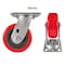 Hyw Products Heavy Duty Caster 5in Polyurethane on Plastic Wheel, Swivel 40-50S-A1-PU - alternate 2
