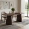 Homeroots 79" Walnut Solid Wood Double Pedestal Base Oval Dining Table 721101 - alternate 2