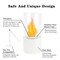 Edendirect 5 in. Tabletop Ventless Bioethanol Fireplace, White Round Stainless Steel Burner Cup ZR-06-910W - alternate 2