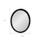 Homeroots 20" Black Round Wood Framed Accent Mirror 485113 - alternate 3