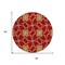 Homeroots 8' Orange And Gold Round Geometric Washable Indoor Outdoor Area Rug 613448 - alternate 2