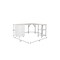 Homeroots 59" Sand Wood and Stainless Steel L Shape Computer Desk With Three Drawers 723753 - alternate 2