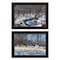 Homeroots Set Of Two Great Outdoors Nature or Winter Forest 4 Black Framed Print Wall Art, 2PK 416035 - alternate 1