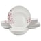 Elama Tamara 18 Piece Cherry Blossom Porcelain Dinnerware Set, Service for 6 in White and Pink 750123736M - alternate 1