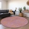 Homeroots 8' Purple And Copper Round Abstract Washable Indoor Outdoor Area Rug 599834 - alternate 2