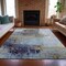 Homeroots 5' X 8' Sky Blue And Gray Abstract Washable Indoor Outdoor Area Rug 632030 - alternate 2