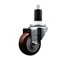 Service Caster 3'' SS Maroon Poly Wheel Swivel 1-3/8'' Expanding Stem Caster SCC-SSEX20S314-PPUB-MRN-138 - alternate 1