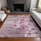 Homeroots 5' X 8' Plum Mauve And Pink Floral Washable Indoor Outdoor Area Rug 582759 - alternate 2