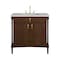 James Martin Vanities Kinnsden 36" Single Vanity, Sable Oak w/ 3 CM Eternal Jasmine Pearl Silestone Top D680-V36-SBK-3EJP - alternate 1