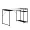 Homeroots 47" Black and White Wood and Metal H-Shape Computer Desk 568050 - alternate 3