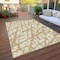 Homeroots 9' X 12' Gold And Ivory Abstract Washable Indoor Outdoor Area Rug 614351 - alternate 3