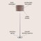 Jonathan Y Layla 59.5" Crystal / Metal LED Floor Lamp, Clear/Chrome With Gray Shade JYL2027A - alternate 3