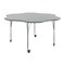 Flash Furniture Commercial Adjustable Height Flower Activity Table with Locking Casters-Gray XU-A60-FLR-GRY-T-A-CAS-GG - alternate 1