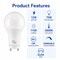 Euri Lighting A19 LED Bulb, 12W, 1100 lm, 75W Eq., 3000K, GU24, CEC/JA8/Title 24, UL EA19-12W5000CG - alternate 1