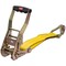 Mytee Products 2PK 2inx12ft Ratchet Strap w/J Hooks for Flatbed Trailer - 10000lbs BS Yellow, 2PK RS212WHx2 - alternate 2