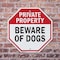 Signmission Private Property Beware of Dogs, 10 inch X 10 inch, Aluminum Metal Signs, 2PK OC-A-2PACK-10-151 - alternate 2