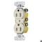 Hubbell Wiring Device-Kellems Straight Blade Receptacle, 5-15R, 15 A, 125V AC, 2 Pole, 3 Wire, Surface Mount, Grounded DR15STLA - alternate 1