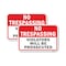 Signmission No Tres Violators Red, 12'' X 18'' 2 Signs, Heavy Gauge Aluminum, 2PK A-1218-2PACK-24964 - alternate 1