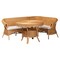 Bali & Pari Keitha Bohemian Light Honey Rattan 3-Piece Dining Nook Set 258-14182-14183-14188-ZORO - alternate 1