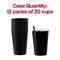 Smarty Had A Party 12 oz. Black Round Disposable Plastic Tumblers (240 Cups), 240PK 512B-CASE - alternate 3