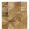 Homeroots Brown 3D Embossed Diamond Teak Reclaimed Wood Decorative Wall Panels 613253 - alternate 2