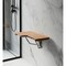 Homeroots 14" X 30" Brown Teak Rectangular Shower Bench 549339 - alternate 2