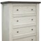 Homeroots 39" Gray and Ivory Solid Wood Four Drawer Chest 524569 - alternate 2