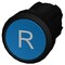 Siemens Pushbutton, 22 mm, round, plastic, blue, inscription: R 3SU1000-0AB50-0AR0-ZY19 - alternate 2