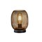 Homeroots Set of Two 7" Black Metal Lantern Bedside Lamps With Black Lattice Cage Shade 533270 - alternate 2