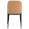 Leisuremod Tule Dining Side Chair with Velvet Seat and Steel Frame, Natural Wood/Beige, 4PK TCNW18BG4 - alternate 2