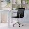 Martha Stewart Taytum Upholstered Office Chair in Black/Polished Nickel CH-142370-BK-MS - alternate 2