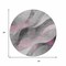 Homeroots 8' Pink Gray And Silver Round Abstract Washable Indoor Outdoor Area Rug 616762 - alternate 2